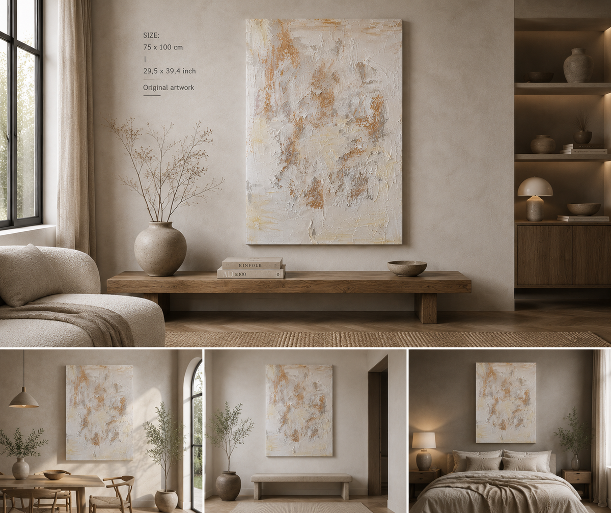 Soft Serenity | Original Abstract Painting | 75 × 100 cm